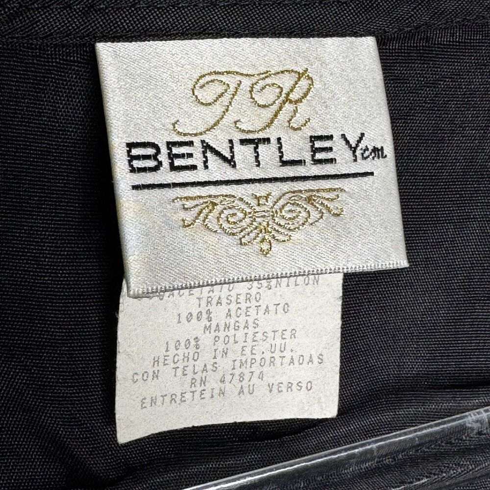 Bentley Womens Shirt Top Size M Crushed Velvet Button Up Sheer Sleeve Whimsygoth - Picture 5 of 9